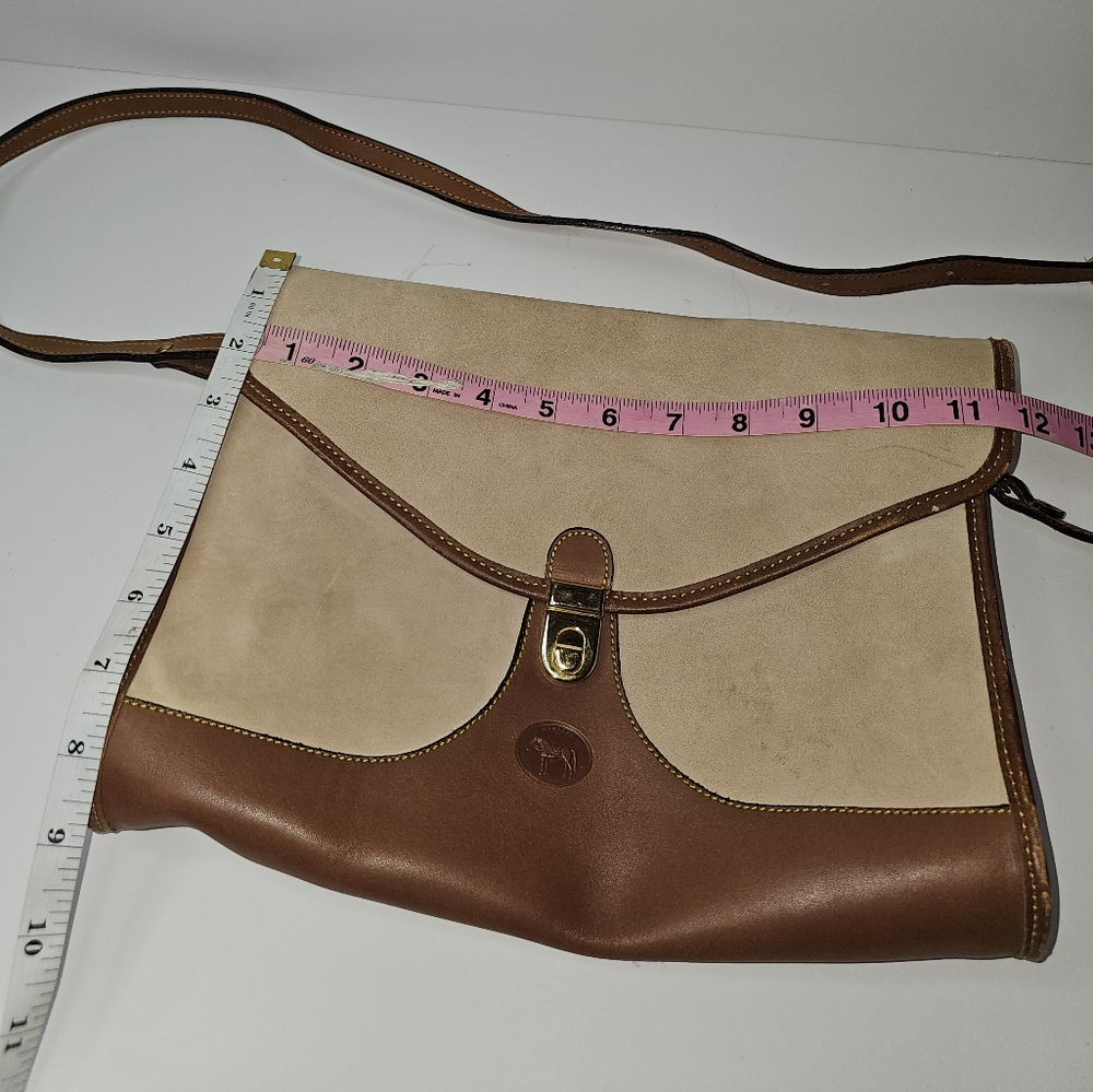 VTG Harness Elegant Tan and Cream Shoulder Bag - Picture 7 of 16